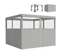 Outsunny 4 Paredes Laterales para Cenador 3x3 m Protección UV 30+ Gris Claro Gris claro