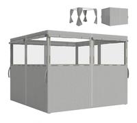 Outsunny 4 Paredes Laterales para Cenador 3x3 m Protección UV 30+ Gris Claro Gris claro