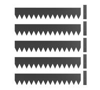 Outsunny 5 piezas de valla de jardín, paneles de valla metálica, borde de jardín sin excavación para decoración exterior, parterre, barrera para animales, 115 x 20 cm, negro