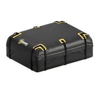 Outsunny 595L - Baúl de techo impermeable, bolsa flexible con 10 correas, alfombra antideslizante, ganchos, apto para todos los vehículos, color negro.