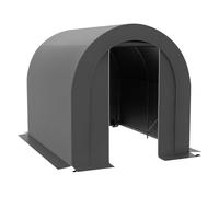 Outsunny 6'x8' Tienda jardín Impermeable, Resistente, Gris | Marco de metal galvanizado, cobertizo portátil exterior, para bicicleta moto, herramientas de jardín