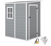 Outsunny Abri Jardín Herramientas 1.54m2 Aluminio PP Puerta Bloqueable Ventan...