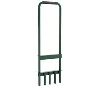Outsunny Aireador de Césped Manual con 5 Púas Huecas Mango Antideslizante Herramienta de Perforación de Césped Verde Oscuro