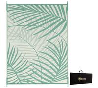 Outsunny Alfombra de Exterior Reversible 365x274 cm con Patrón de Hojas de Pino y Bolsa de Transporte Impermeable Verde y Crema Aosom España