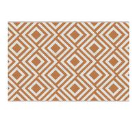 Outsunny Alfombra Exterior Reversible de Plástico Impermeable para Terraza Patio Camping Playa 182x274 cm Marrón y Blanco Aosom España