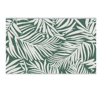 Outsunny Alfombra Exterior Reversible Patrón de Hojas Impermeable para Terraza Balcón Patio Camping 152x243 cm Verde Oscuro y Blanco Aosom España