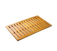 Outsunny Alfombrilla Baño de Madera de Acacia 91x51 cm Alfombra Antideslizante para Baño Spa o Piscina Natural Aosom España