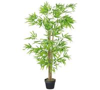 Outsunny Árbol de bambú Artificial Falso 1,5 m Hoja Realista | Tronco natural, planta decorativa falsa, planta falsa, maceta de vivero, decoración de interior