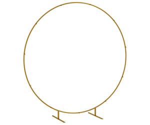 Outsunny Arco de jardín arco de rosas arco de plantas trepadoras para boda, cumpleaños, ceremonia y banquete acero dorado