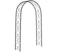 Outsunny Arco de Jardín de Acero para Rosas y Plantas Trepadoras Arco de Boda para Plantas y Decoraciones 125x37x230 cm Negro