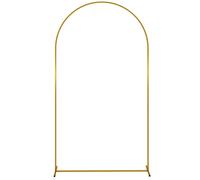 Outsunny Arco de Jardín de Metal para Rosas Arco de Boda con Recubrimiento en Polvo para Decoración 120x40x220 cm Dorado