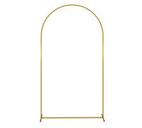 Outsunny arco de jardín de metal para rosas arco de boda con recubrimiento en polvo resistente a la intemperie para plantas trepadoras para decoración patio terraza 120x40x220 cm dorado