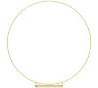 Outsunny Arco de Jardín de Metal Redondo para Rosas Arco de Boda con Recubrimiento en Polvo para Decoración 230x28x234 cm Dorado