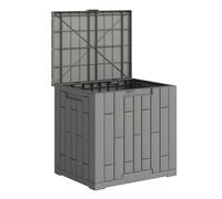 Outsunny Arcón Exterior Capacidad 114L, Baúl de Almacenaje Exterior de Resina Resistente al Agua y a los Rayos UV, con Cerradura para Jardín, Terraza, Patio, 56x44x54 cm, Gris