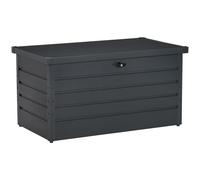 Outsunny Arcón Exterior Capacidad 311L Baúl de Almacenaje de Acero con Cerradura Llave Pistones Neumáticos 120x62x62 cm Gris