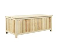 Outsunny arcón exterior de madera, 172 l, baúl almacenaje exterior con tapa abatible, resistente a la intemperie, para jardín, terraza, patio, 120x55x45 cm, madera natural 45 cm