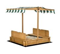 Outsunny - Arenero infantil de madera con toldo