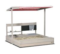 Outsunny - Arenero de madera con toldo