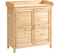 Outsunny Armario de Almacenaje 83x40x92 cm Madera Natural