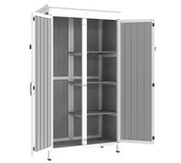 Outsunny Armario de Exterior para Herramientas con 3 Estantes Extraíbles
