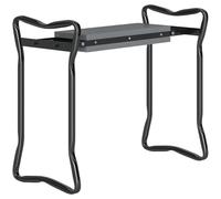 Outsunny Asiento de jardinería 2 en 1, Gris | Banco de soporte para rodillas plegable, protector de rodilla plegable, taburete de jardinería