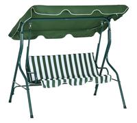 Outsunny Balancín de Exterior con Toldo Ajustable en Ángulo Impermeable y Marco de Acero para Patio Balcón 170x110x153 cm Verde Aosom España