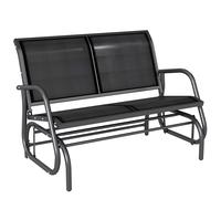 Outsunny Banco Balancín tipo Silla Oscilante de Jardín o Patio con 2 Plazas 120x70x88 cm Acero y Tela Textilene Aosom España