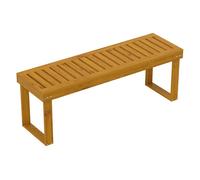Outsunny Banco de Jardín de 2 Plazas Banco de Madera Asiento de Lamas Carga 300 kg Banco para Patio Terraza 120x34x43 cm Teca