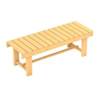 Outsunny Banco de Jardín de 2 Plazas Banco de Madera Carga 250 kg Banco para Patio Terraza 110x38x35 cm Natural