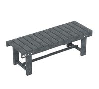 Outsunny Banco de Jardín de 2 Plazas Impermeable en Madera de Abeto, 110x38x35 cm, Gris