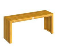 Outsunny Banco de Jardín de Madera, 110 cm, Banco Exterior Rústico de 2 Plazas con Asiento de Listones, Carga 240 kg, para Patio, Porche, Parque, Balcón, Natural