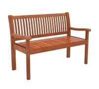 Outsunny Banco de Jardín de Madera, Banco de Exterior de 2 Plazas con Funda Impermeable, Respaldo Ergonómico, Reposabrazos, Carga 240 kg, para Patio, Terraza, 125x62x90 cm, Marrón Claro