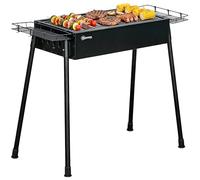 Outsunny Barbacoa de Carbón 2 Parrillas Portátil 94x39x70 cm Negro