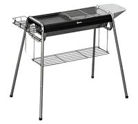 Outsunny Barbacoa de Carbón Barbacoa Portátil 107x63x75 cm Negro