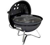 Outsunny Barbacoa de Carbón Portátil Barbacoa de Carbón Redonda Tapa con Soporte Rejilla Ventilación Ajustable Ø41x44 cm Negro