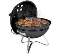 Outsunny Barbacoa de Carbón Portátil, Tapa con Soporte, Ø41x44 cm, Negro