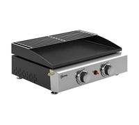 Outsunny Barbacoa de Gas BBQ Gas 2 Quemadores 5 kW con Plancha Negro