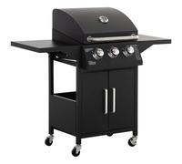 Outsunny - Barbacoa de gas con 3 quemadores
