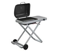 Outsunny Barbacoa de Gas Plegable Portátil con Quemador 2,5 kW Negro