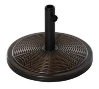 Outsunny Base de Sombrilla Ajustable Φ48x34cm Soporte Universal de Cemento Redondo Estilo Retro para Patio Jardín Playa Aosom España