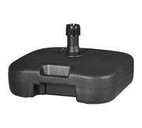 Outsunny Base de Sombrilla Parasol de Playa Pies Soporte Patio Jardín Lleno de Agua y Arena 46x45x26cm HDPE Negro Aosom España