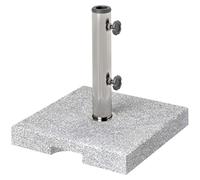 Outsunny Base para Parasol de Granito 21 kg para Mástil Ø32-48 mm, 38x38x38 cm, Gris Aosom España