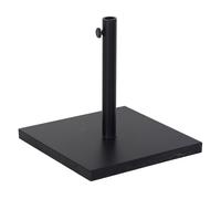 Outsunny Base para Sombrilla de Jardín Peso Neto 18 kg Soporte Pie para Parasol Apto para Postes de Ø35mm/Ø38mm/Ø48mm para Jardín Patio Negro 45x45x39