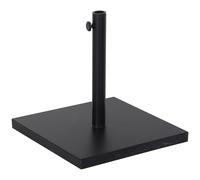 Outsunny Base para Sombrilla de Jardín Peso Neto 18 kg Soporte Pie para Parasol Apto para Postes de Ø35mm/Ø38mm/Ø48mm para Jardín Patio Negro 45x45x39 cm