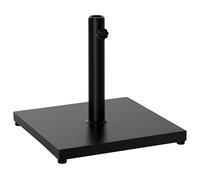 Outsunny Base para Sombrilla de Jardín Peso Neto 18 kg Soporte Pie para Parasol Apto para Postes de Ø35mm/Ø38mm/Ø48mm para Jardín Patio Negro 45x45x39 cm