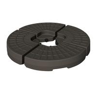 Outsunny Base para Sombrilla en 4 Partes Rellenable de Arena y Agua Desmontable para Jardín Patio al Aire Libre 100x100x10,5 cm Café