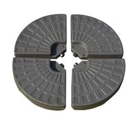 Outsunny Base para Sombrilla en 4 Partes Rellenable de Arena y Agua Desmontable para Jardín Patio al Aire Libre 100x100x10,5 cm Café Aosom España