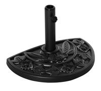 Outsunny Base para Sombrilla Semicircular Peso 9 kg Soporte Parasol de Jardín Apto para Mástil de 35mm/38mm/48mm Relleno de Cemento Aosom España