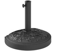 Outsunny Base Semicircular para Sombrilla de 12 kg Soporte Estable y Resistente para Jardín y Patio para Sombrillas de Ø34-48 mm