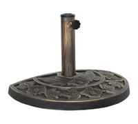 Outsunny Base Semicircular para Sombrilla de 9,5 kg Soporte Estable y Resistente para Jardín y Patio para Sombrillas de Ø32-48 mm